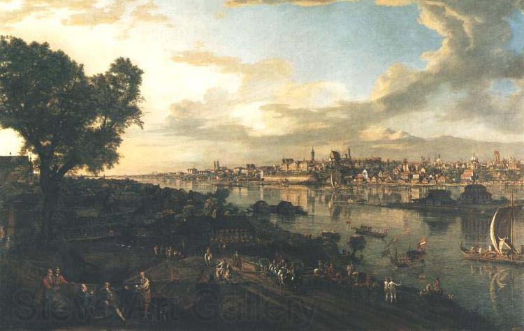 Bernardo Bellotto View of Warsaw from the Praga bank Norge oil painting art